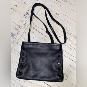 Hammitt Duke Black Triple Compartment Leather Crossbody Purse Handbag